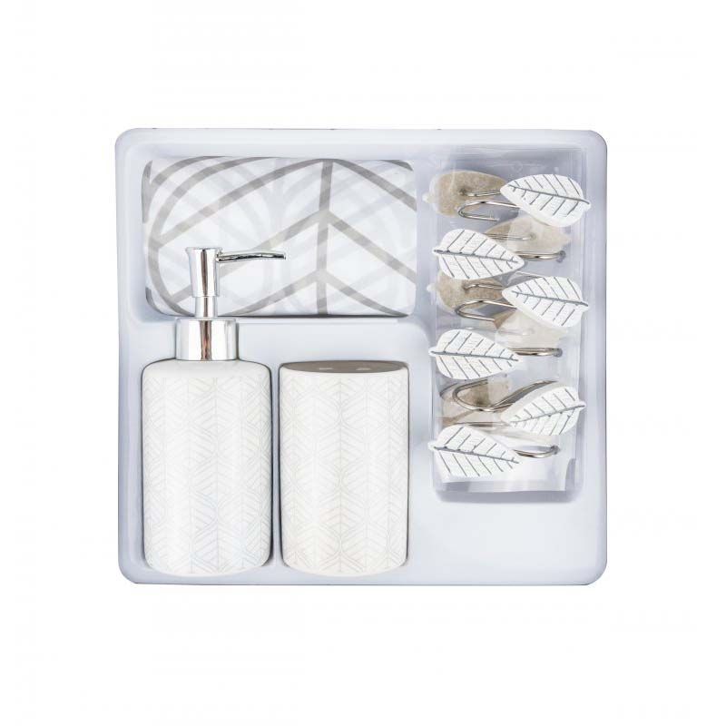 Set de Baño 15 Piezas / Gris - Deco Express | BUALE