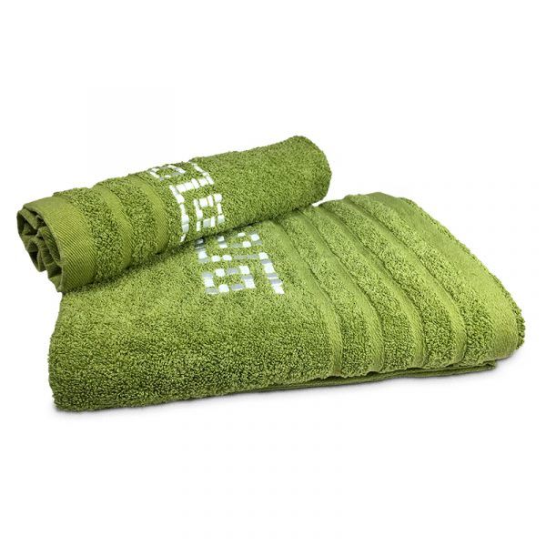 Set de 4 Toallas Jacquard Bordada / Crudo Verde - Doral - Imagen 3