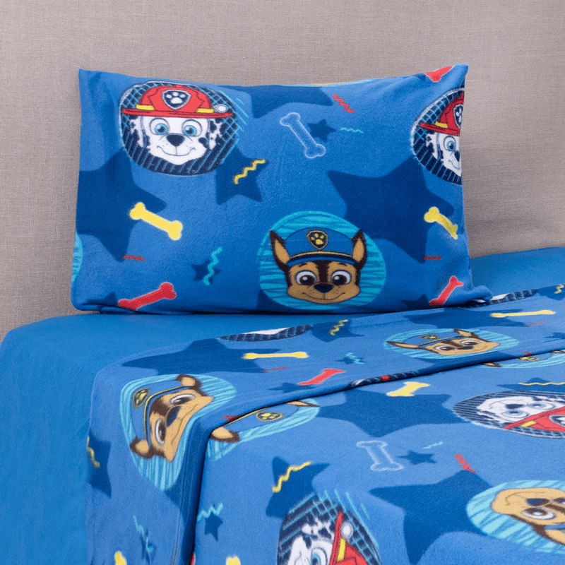 Juego de Sábanas Polar Plazas Paw Patrol Huesos Mashini