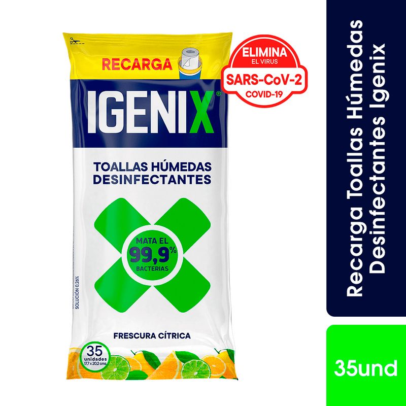 Paños Desinfectantes Easy Clean Fresh 35 Unidades - Virutex | BUALE