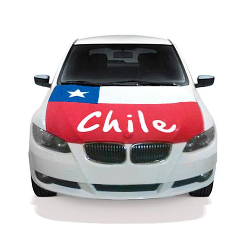 Palermo Cubre Capot de Auto Bandera Chilena
