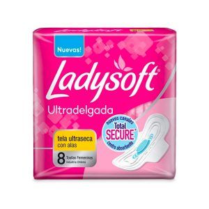 Toallas Higiénicas Ultradelgada Malla con Ala 8 und - Ladysoft