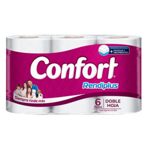 Papel Higiénico Rendiplus Doble Hoja 6 und 20 mts - Confort