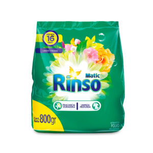 Detergente Matic Polvo Bolsa 800g / Lirios y Rosas Blancas - Rinso