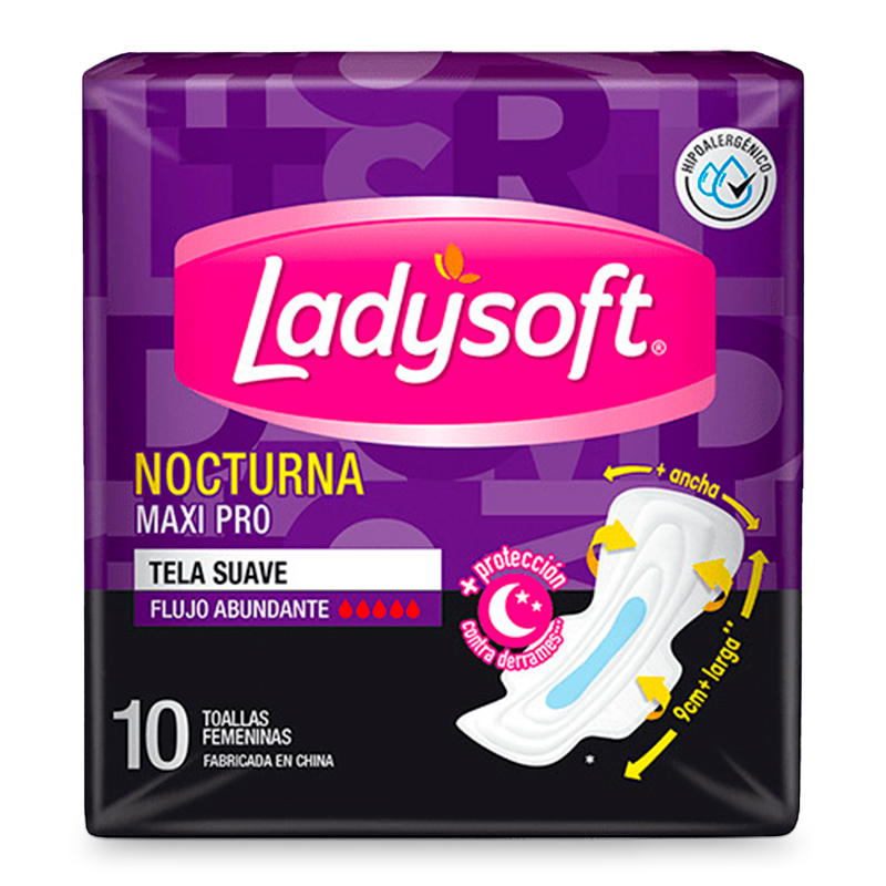 LADY SOFT NOCTURNA MAXI PRO 10 UNID.