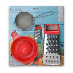 Set de Cocina 4 Piezas / Rojo - Doral