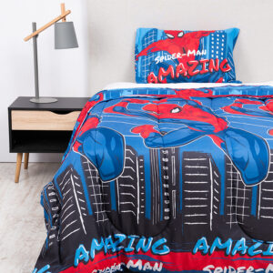 Plumón Microfibra Reversible 1.5 plazas / Spiderman Azul- Mashini