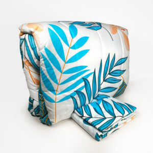 Plumón Estampado + Funda + Sábanas 1.5 plazas / Hocas Celestes - Key Home