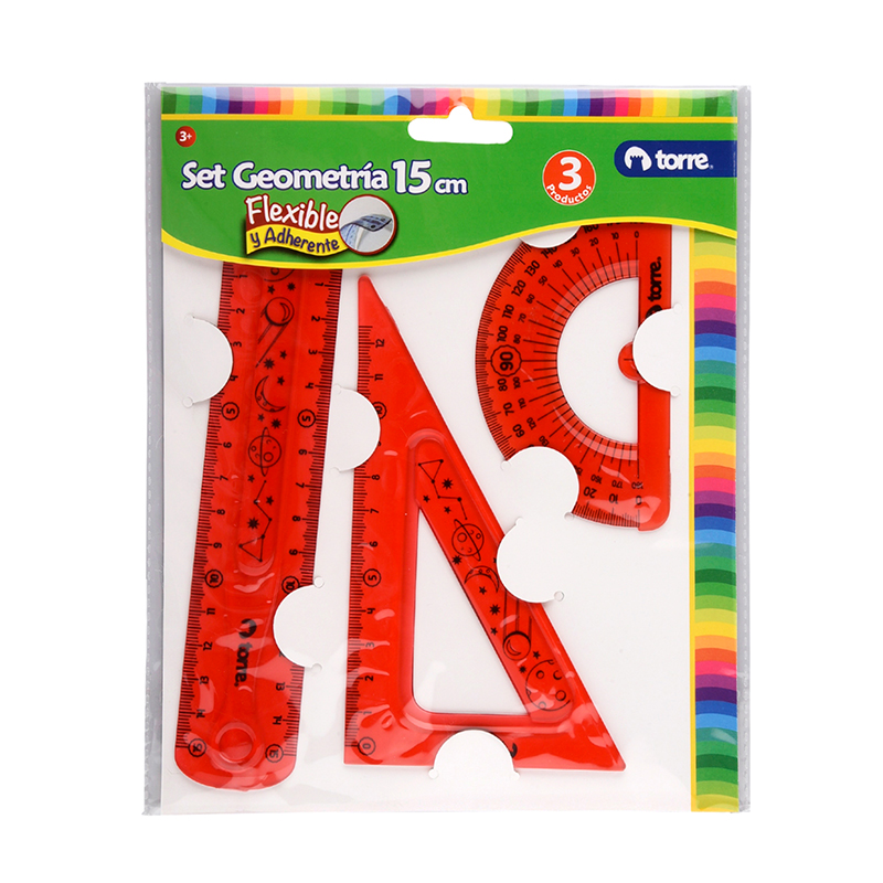 Set Geometría Flex 3 Piezas / Rojo – Torre